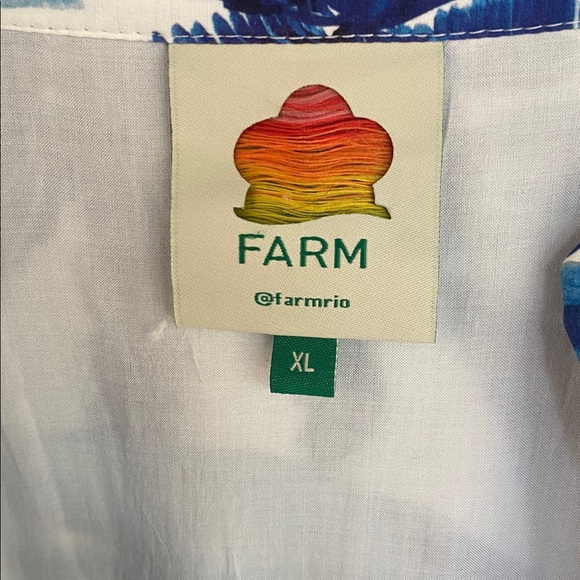 FARM Rio Blue and White Dress xl - Picture 2 of 4